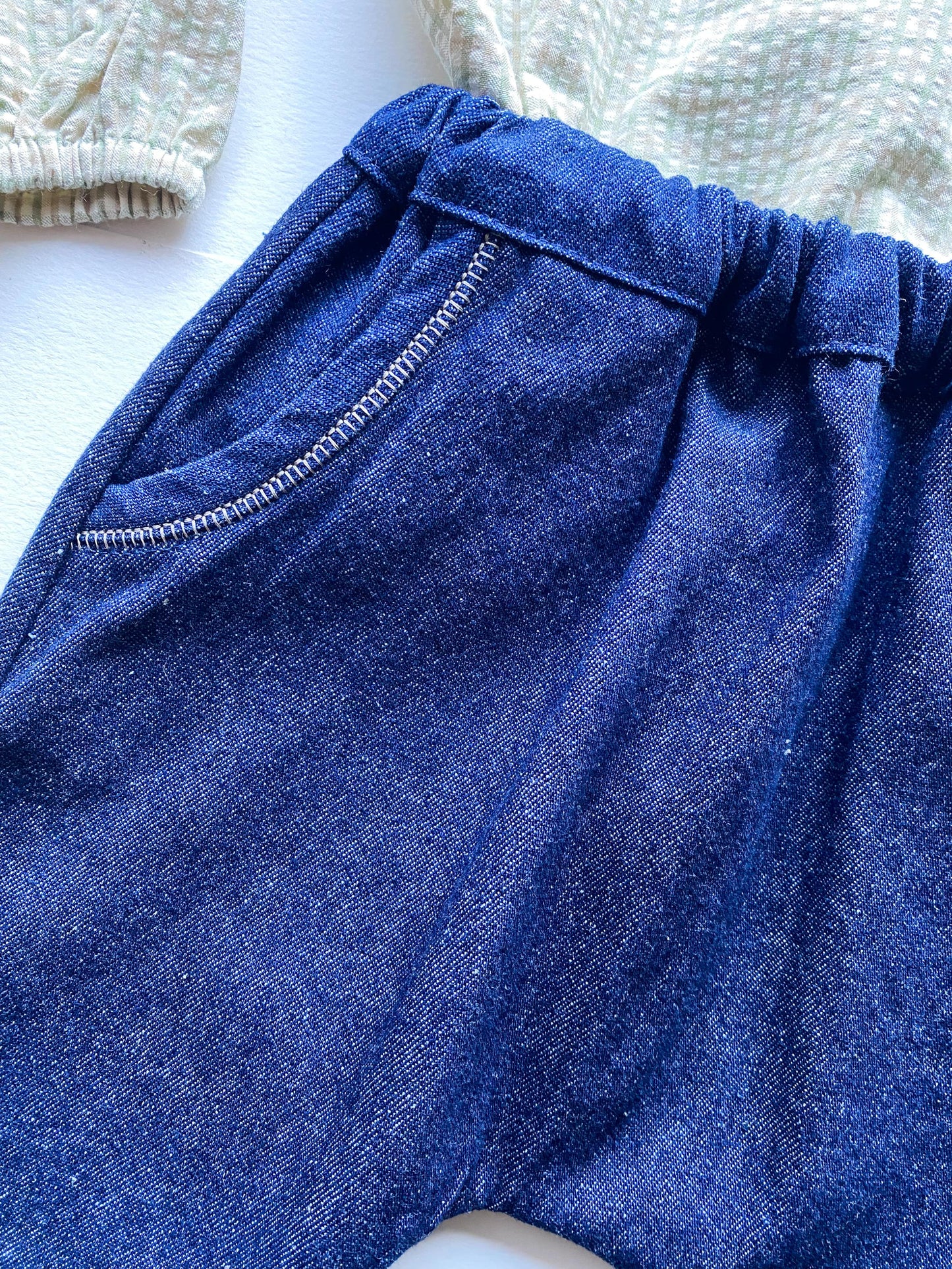 Denim harem pants