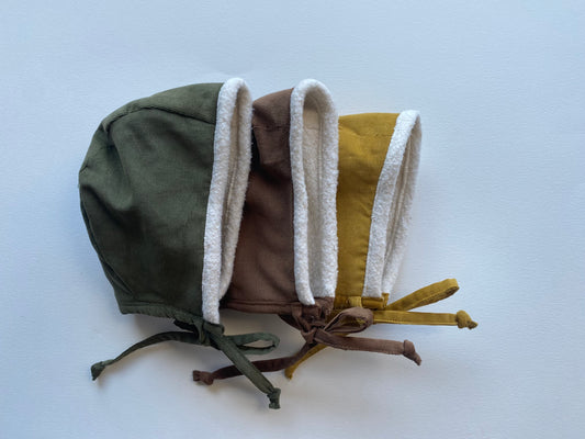 Organic Sherpa/Corduroy Bonnet
